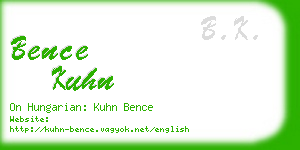 bence kuhn business card